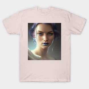 Purple Haired Enchantress (6) - Beautiful Magic Girl T-Shirt